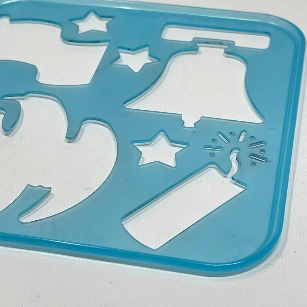 Tupperware Stencils Vintage 1990 Tuppertoys Set of 5 Patriotic Halloween Holiday